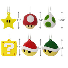 Load image into Gallery viewer, Mini Nintendo Super Mario™ Shatterproof Hallmark Ornaments, Set of 6
