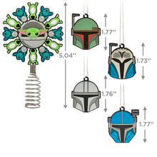 Load image into Gallery viewer, Mini Star Wars: The Mandalorian™ Hallmark Tree Topper and Ornaments, Set of 5
