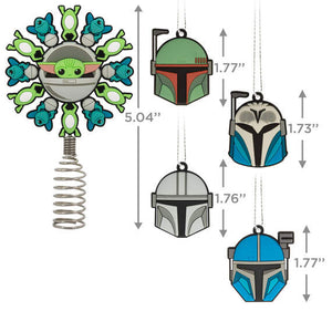 Mini Star Wars: The Mandalorian™ Hallmark Tree Topper and Ornaments, Set of 5