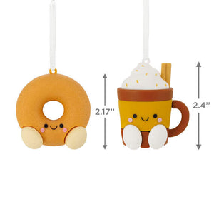 Better Together Apple Cider Donut and Festive Drink Magnetic Hallmark Ornaments, Set of 2