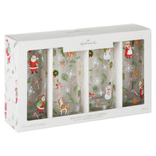 Load image into Gallery viewer, Vintage Santa and Friends Drinking Glasses, Set of 4

