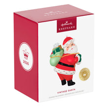 Load image into Gallery viewer, Vintage Santa Porcelain Ornament - Hallmark Timmins
