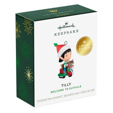Load image into Gallery viewer, Mini Welcome to Elfville Tilly Ornament, 1"
