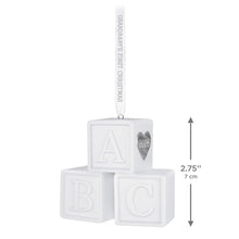 Load image into Gallery viewer, Grandbaby's First Christmas Blocks 2026 Porcelain Ornament
