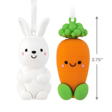 Load image into Gallery viewer, Better Together Bunny and Carrot Magnetic Hallmark Ornaments, Set of 2
