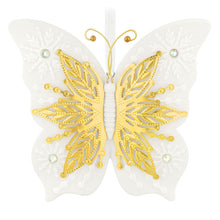 Load image into Gallery viewer, 10th Anniversary Brilliant Butterflies Porcelain and Metal Ornament - Hallmark Timmins
