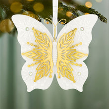 Load image into Gallery viewer, 10th Anniversary Brilliant Butterflies Porcelain and Metal Ornament - Hallmark Timmins
