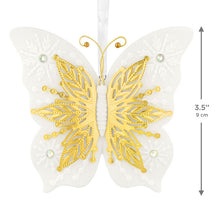 Load image into Gallery viewer, 10th Anniversary Brilliant Butterflies Porcelain and Metal Ornament - Hallmark Timmins
