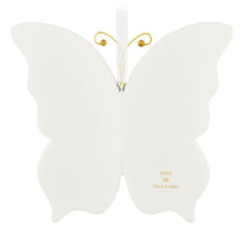 Load image into Gallery viewer, 10th Anniversary Brilliant Butterflies Porcelain and Metal Ornament - Hallmark Timmins

