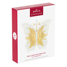 Load image into Gallery viewer, 10th Anniversary Brilliant Butterflies Porcelain and Metal Ornament - Hallmark Timmins
