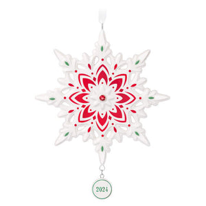 Snowflake 2024 Porcelain Ornament