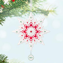 Load image into Gallery viewer, Snowflake 2024 Porcelain Ornament
