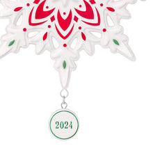 Load image into Gallery viewer, Snowflake 2024 Porcelain Ornament
