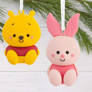 Better Together Disney Winnie the Pooh and Piglet Magnetic Hallmark Ornaments, Set of 2