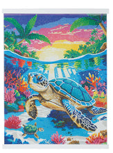 Load image into Gallery viewer, Crystal Art Scroll Kit - Tropical Turtle Paradise - Hallmark Timmins
