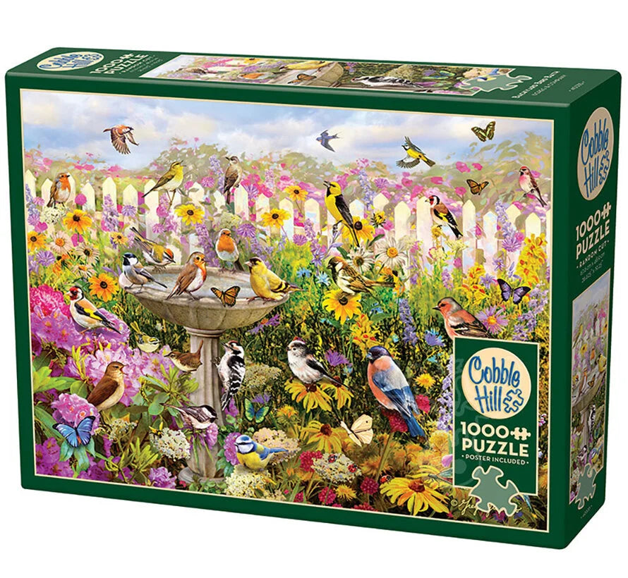 Backyard Bird Bath - 1000 Piece Puzzle by Cobble Hill