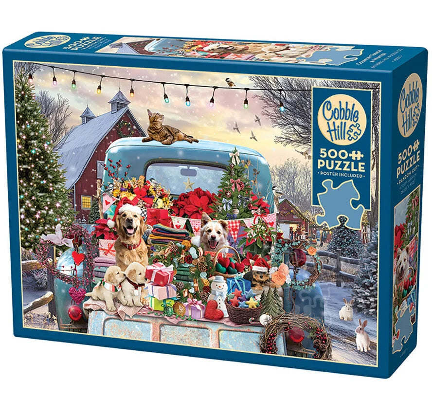 Country Truck in Winter - 500 Piece Puzzle by Cobble Hill