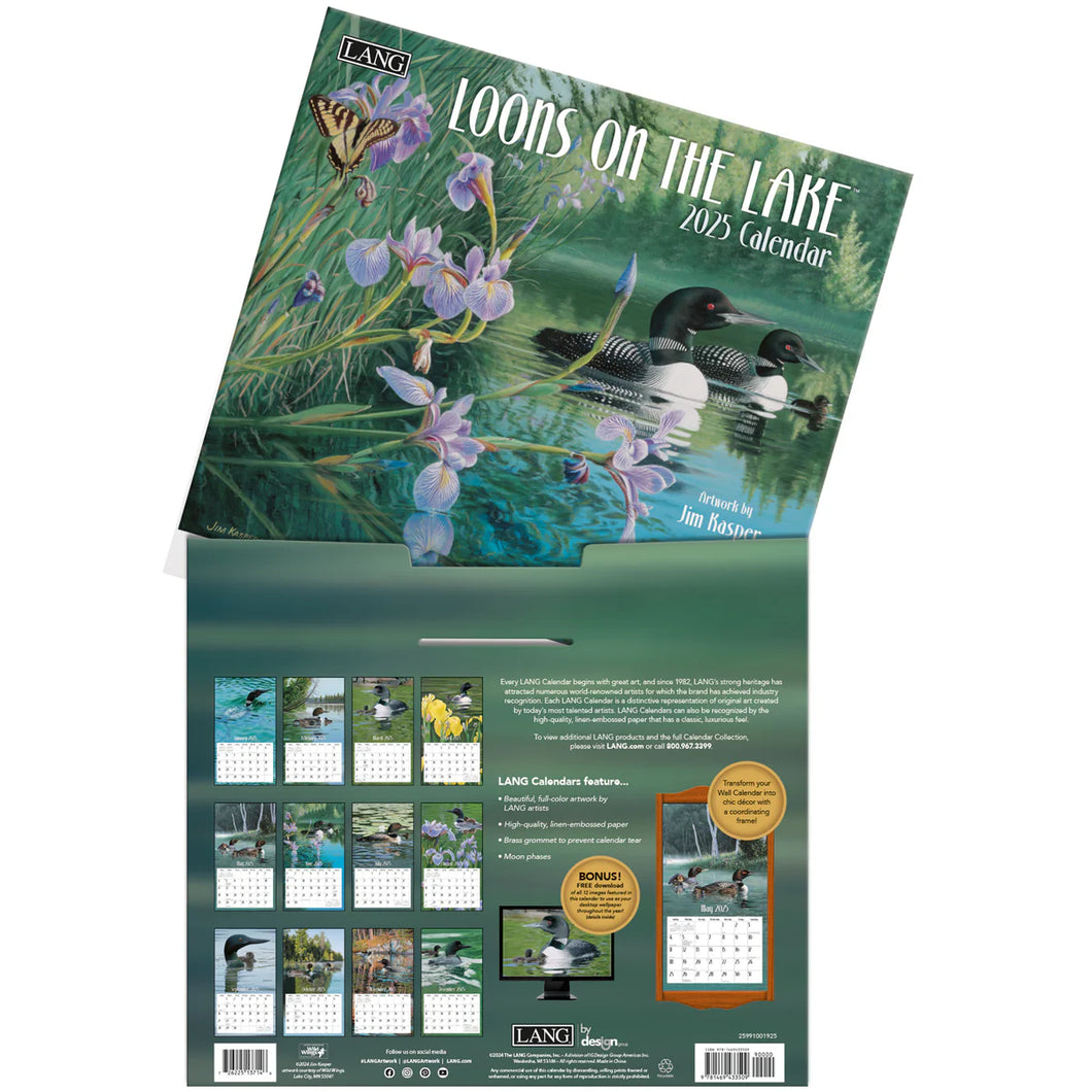 Loons On The Lake 2025 LANG Deluxe Wall Calendar