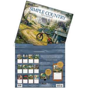 Simple Country 2025 LANG Deluxe Wall Calendar