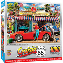 Load image into Gallery viewer, Cruisin&#39; Route 66 - Ray&#39;s Service Station 1000 Piece Puzzle by Master Pieces
