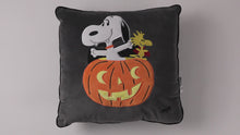 Load and play video in Gallery viewer, Peanuts® Snoopy the Vampire Beagle Light-Up Pillow, 17x17
