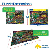 Load image into Gallery viewer, Cabin In The Woods - 500 Piece Puzzle by White Mountain
