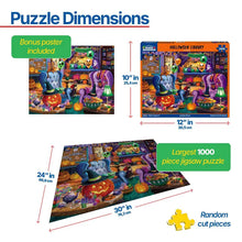 Load image into Gallery viewer, Halloween Library - 1000 Piece White Puzzle
