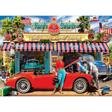 Load image into Gallery viewer, Cruisin&#39; Route 66 - Ray&#39;s Service Station 1000 Piece Puzzle by Master Pieces
