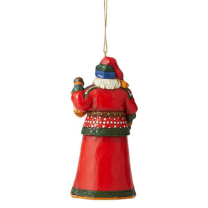 Lapland Santa W/Lantern Ornament