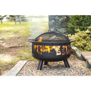 Bear Camp Fire Pit With Domed Spark Guard