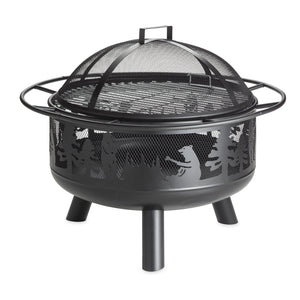 Bear Camp Fire Pit With Domed Spark Guard