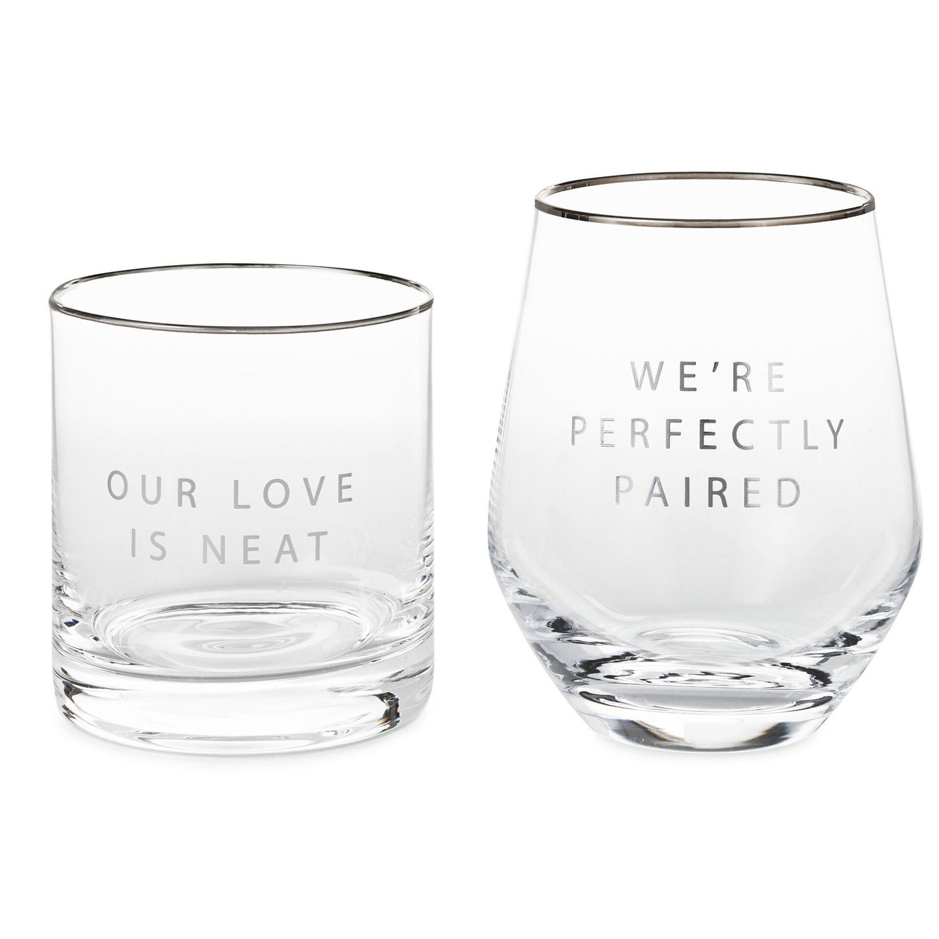 Lowball and Stemless Wine Glass Set of 2 Hallmark Timmins