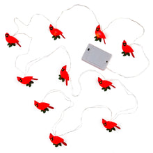 Load image into Gallery viewer, Decorative Cardinals 10-Light Christmas String Lights, 10&#39;
