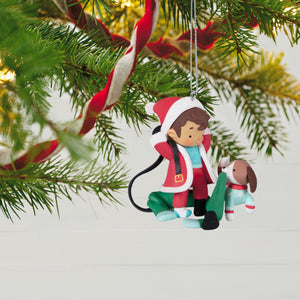 Young Santa Ornament